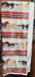 Runing Horse Plush Sherpa Throw