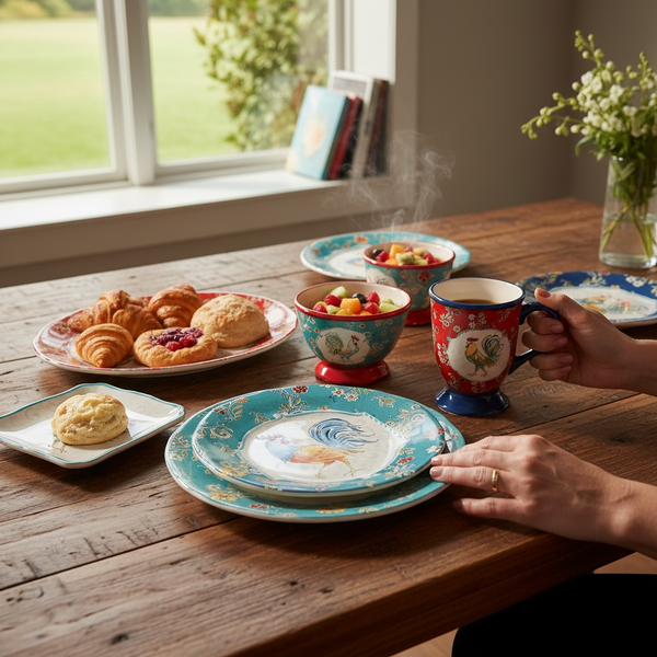 Sassy Rooster Dish Set- CLEARANCE – Rnd Rustics