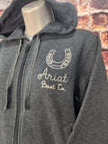 Horseshoe Stitch Zip Hoodie