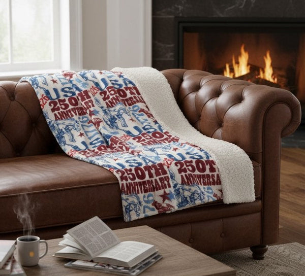 250th Anniversary Sherpa Throw Blanket – Rnd Rustics
