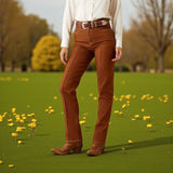 Pecan Brown Ultra High Rise Relaxed Straight Jean