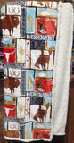 Vintage Western Plush Throw Blanket