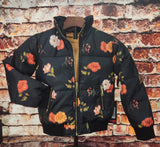 Girl's Floral Puffer Jacket
