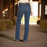 High Rise Saddle Stitch Bootcut Jeans