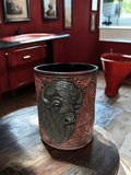 Buffalo Tooled Leather Bathroom Decor