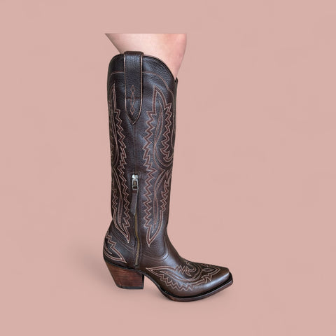 Casanova X Toe Western Boot- Rich Chocolate