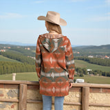 Aztec Jacquard Coat with Hood