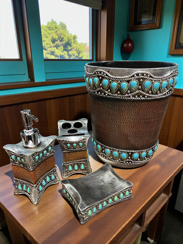 Turquoise 3 Piece Bathroom Set