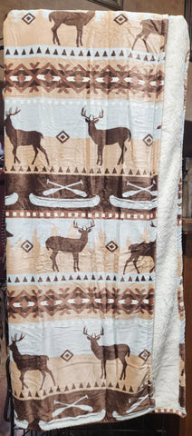 Buck Lake Plush Sherpa Throw