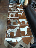 5 Panel Cowhide Table Runners