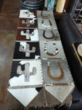 5 Panel Cowhide Table Runners