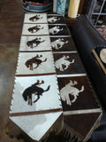 5 Panel Cowhide Table Runners