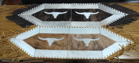 Mini Longhorn Cowhide Table Runners