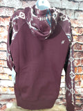 Hooey Ladies Maroon Aztec Hoodie