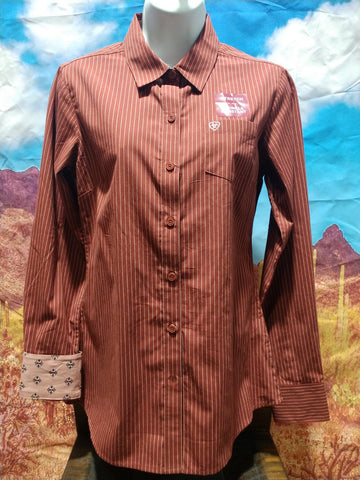 Ariat Kirby LS Fired Brick Pinstripe