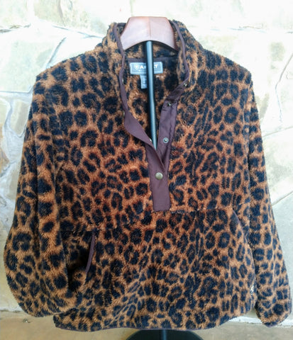 Ariat Berber Snap Sweatshirt- Lila Leopard