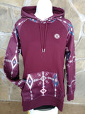 Hooey Ladies Maroon Aztec Hoodie