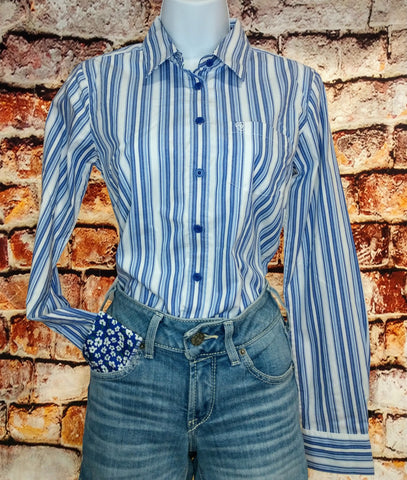 Ariat WR Kirby LS- Cobalt Stripe