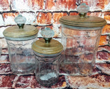 Mud Pie Doorknob 3pc Canister Set