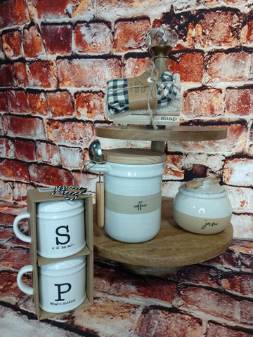 Mud Pie Farmstead Stoneware Kitchen Accesories