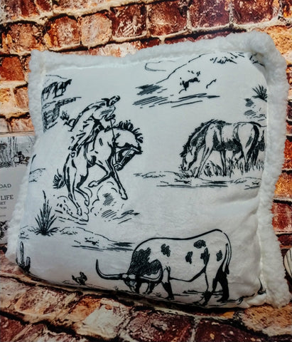 Ranch Life Sherpa Pillow
