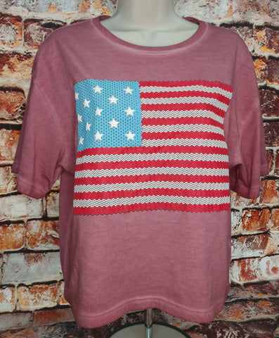 American Flag Graphic Crop Top