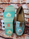 Cruiser Sendero- Tan Suede/ Turquoise Boquillas
