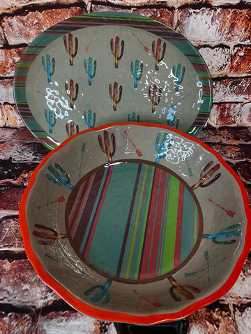 Cactus Platter & Bowl