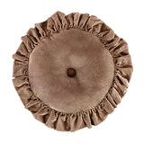 Stella Faux Silk Velvet Pillow- Round