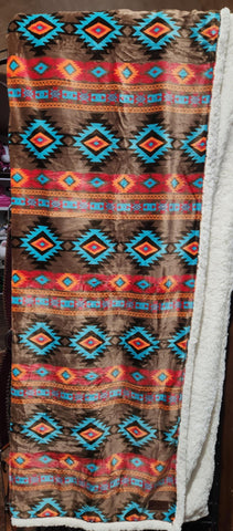 Southwest Horizon Plush Throw