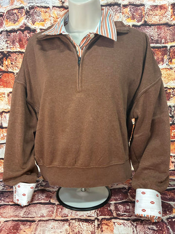Brown Cropped Pullover