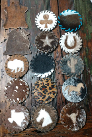 Cowhide Coasters