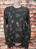 Western Print Essential Crew Sweatshirt