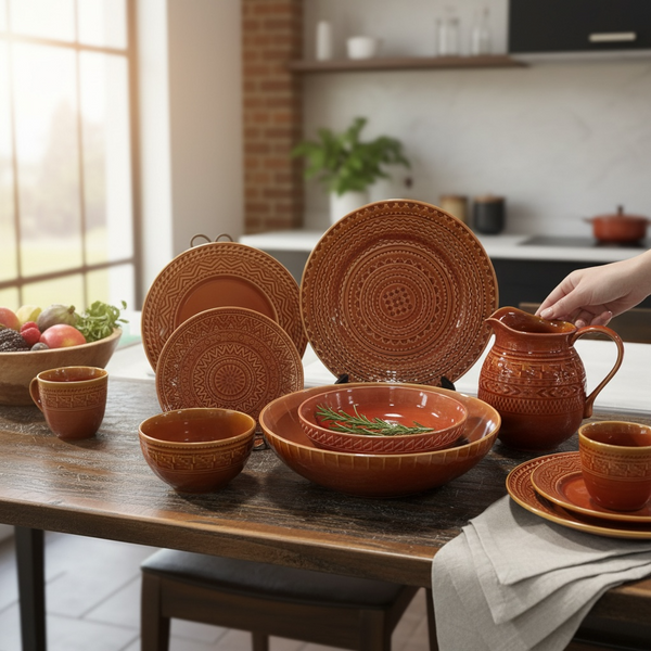 Rust Southwest Dish Set- CLEARANCE – Rnd Rustics