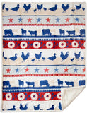 On Farm Plush Throw