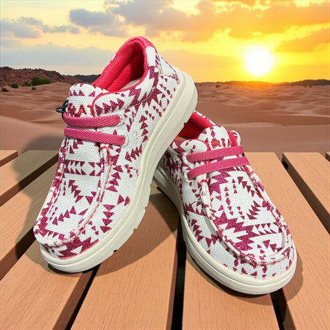 Bright Rose Southwestern Glitter Hilo Shoe