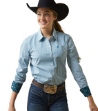 Ariat Kirby LS Crystal Teal Stripe