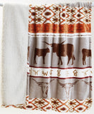 Longhorn Plush Throw