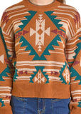 Multicolor Aztec Knit Sweater