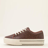 Ariat Skylar Platform Sneaker- Brown Floral Emboss