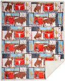 Vintage Western Plush Throw Blanket