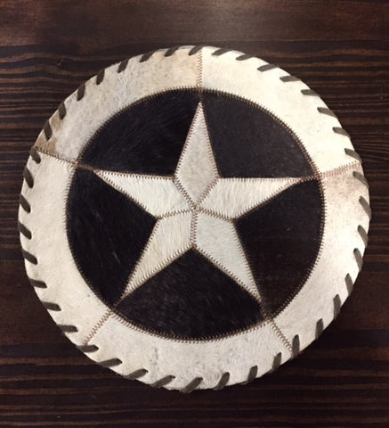 Star Cowhide Round Placemat