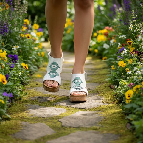 Hana Turquoise Wedge Heel