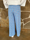 Daphne Blue Floral Cotton Pant