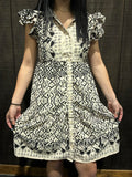 Flutter Sleeve Printed Dress