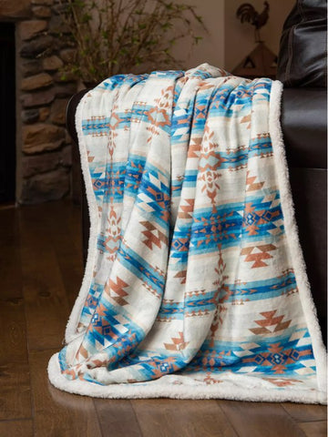 Stack Rock Sherpa Throw Blanket