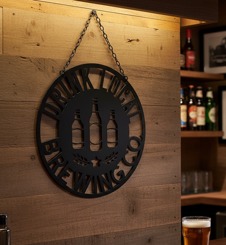 Drink Local Brewing Metal Sign