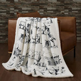 Ranch Life Black and White Sherpa Throw