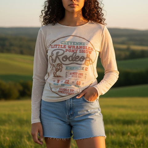 Pony Show Rhinestone Mesh