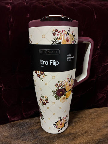 BruMate 40oz Era Flip Quilted Florals